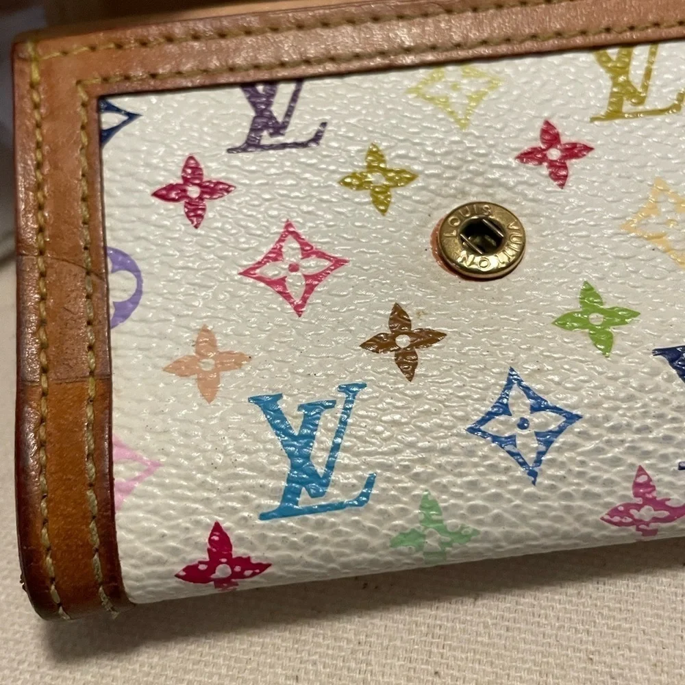Louis Vuitton Monogram Multicolor Porte Monnaie Coin Purse / Wallet